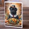 Edge Collections - 5" x 7" - Multicolor - Pug Thanksgiving Greeting Cards - 8 Pieces